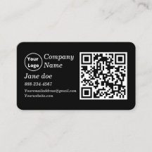 Logo personnalisé avec code QR et icônes de médias