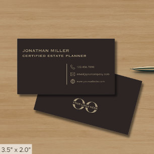 Carte De Visite Logo personnalisé Brown simple