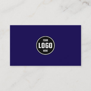 Carte De Visite Logo personnalisé Cercle Moderne Minimaliste Bleu
