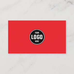 Carte De Visite Logo personnalisé Cercle Moderne Minimaliste Rouge