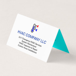 Carte De Visite Logo personnalisé (chauffage CA, Cool HV)