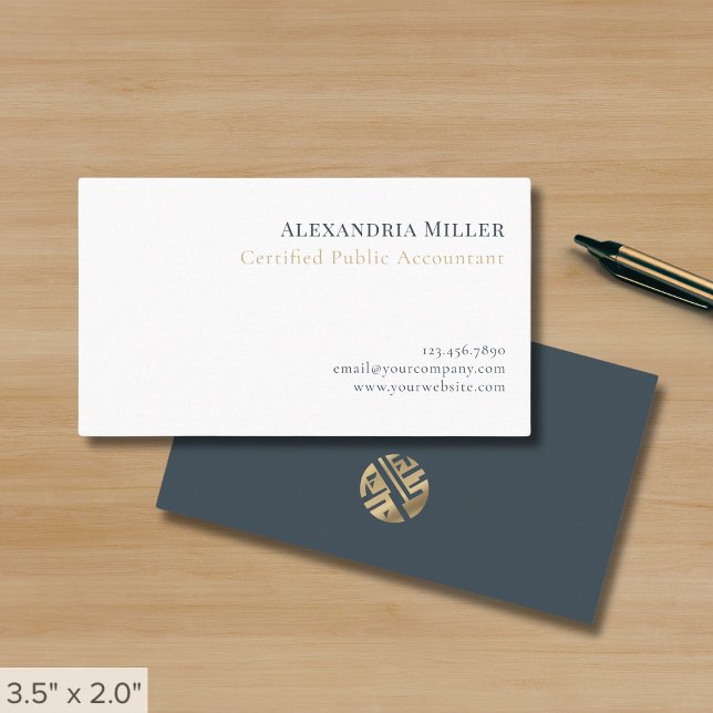 Carte De Visite Logo personnalisé CPA Comptable simple (Créateur téléchargé)