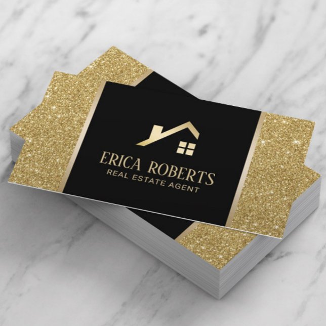 Carte De Visite Logo personnalisé de l'agent immobilier Parties sc (Créateur téléchargé)