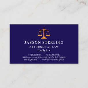 Carte De Visite Logo personnalisé de l'avocat Scales of Justice