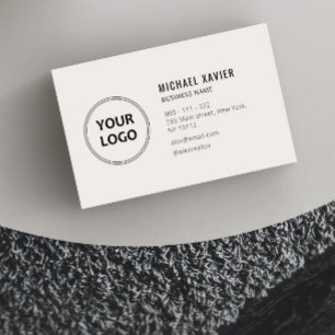 Carte De Visite logo personnalisé de texte simple
