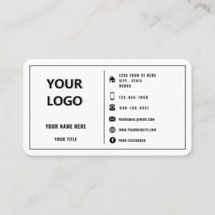 Carte De Visite Logo Personnalisé Design Moderne Promotionnel Pers