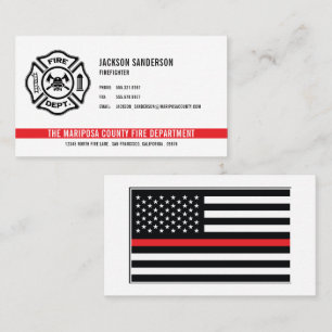 Carte De Visite Logo personnalisé du service d'incendie des pompie