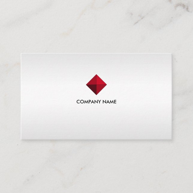Carte De Visite Logo personnalisé élégant sur les tons argent (Devant)