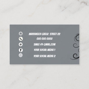 Carte De Visite Logo personnalisé médias sociaux minimalistes mode