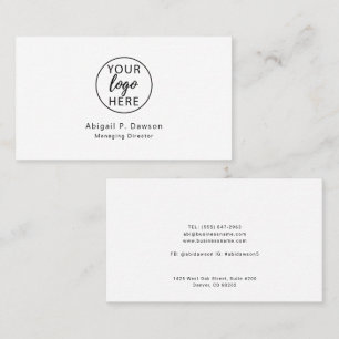 Carte De Visite Logo personnalisé minimaliste