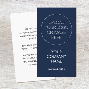 Carte De Visite Logo personnalisé minimaliste contemporain bleu ma