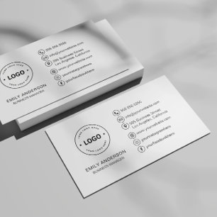 Carte De Visite Logo personnalisé Minimaliste Professionnel