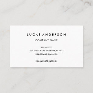 Carte De Visite Logo personnalisé moderne minimaliste blanc ou tou