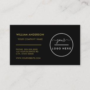 Carte De Visite Logo personnalisé moderne minimaliste blanc ou tou