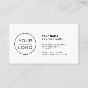 Carte De Visite Logo personnalisé moderne minimaliste n'importe q