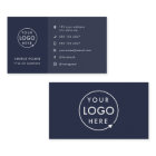 Logo personnalisé | Navy Blue Modern Icons Médias 