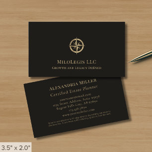 Carte De Visite Logo personnalisé noir professionnel