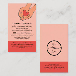 Carte De Visite Logo personnalisé pour accompagnateur de personnes