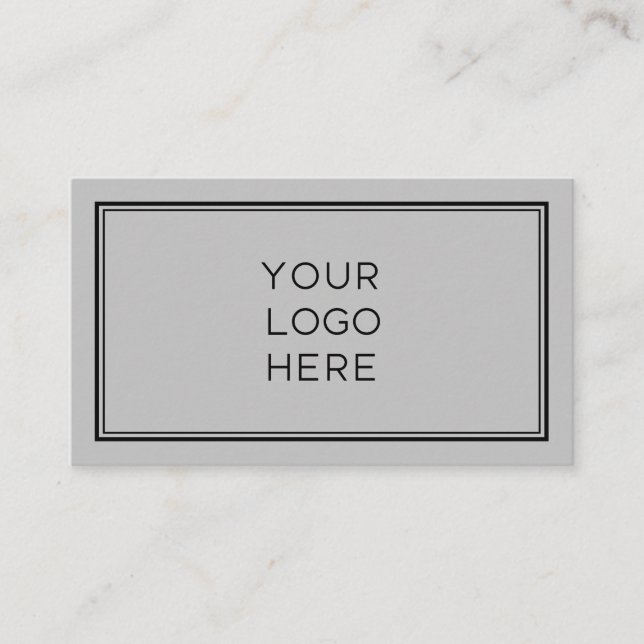 Carte De Visite Logo personnalisé professionnel| Simple et minimal (Devant)