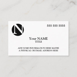 Carte De Visite Logo personnalisé simple