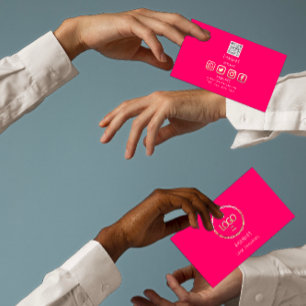 Carte De Visite Logo personnalisé Social Media QR Code Gold Candy