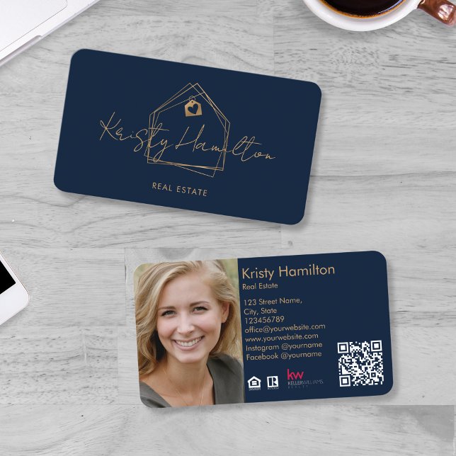Carte De Visite logo photo professionnel immobilier moderne (Créateur téléchargé)