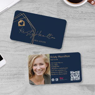 Carte De Visite logo photo professionnel immobilier moderne