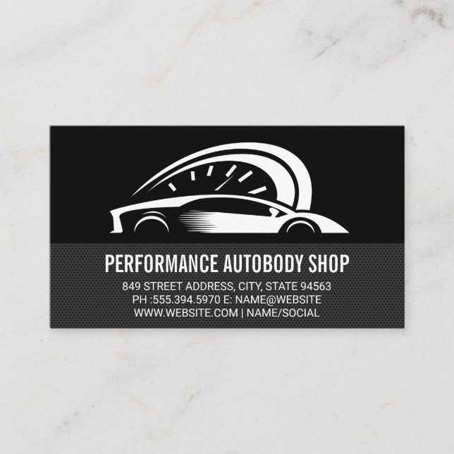 Carte De Visite Logo Pièces auto | Performances (Devant)