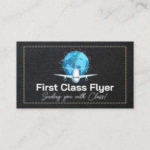 Carte De Visite Logo Plane Flyings Monde Transport