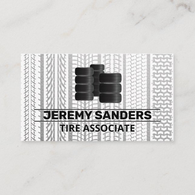 Carte De Visite Logo Pneus empilés | Marques de pneus (Devant)