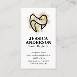 Carte De Visite Logo pour dents étincelantes   Dentistère