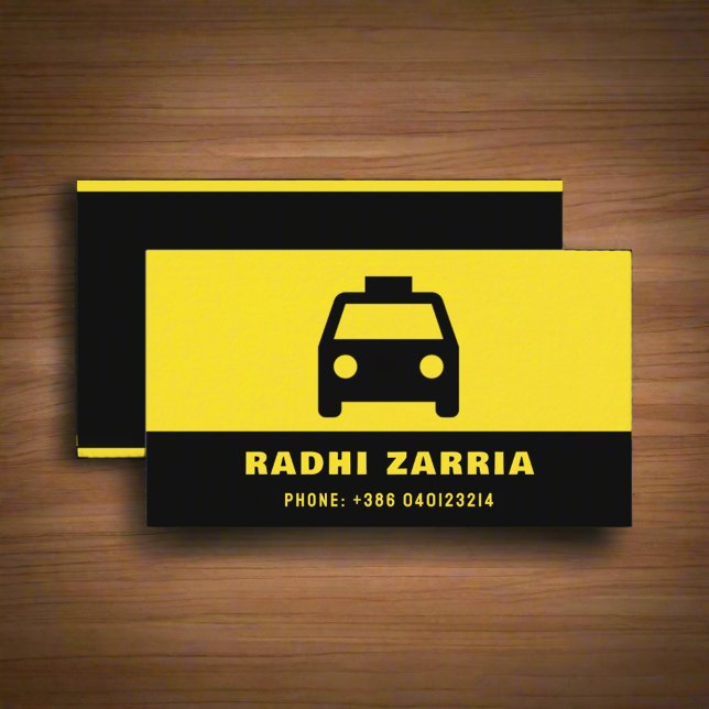 Carte De Visite Logo Processionnel Noir et Jaune du conducteur de  (Créateur téléchargé)
