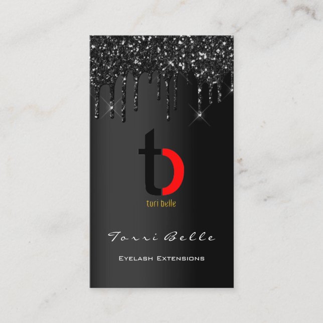 Carte De Visite Logo Professional Black Drift Parties scintillant  (Devant)