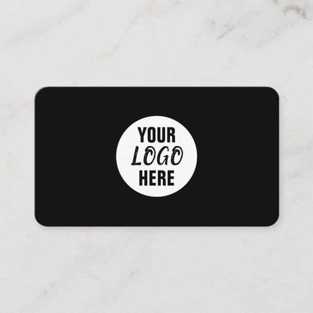 Carte De Visite Logo professionnel de l'entreprise Noir Blanc (Devant)