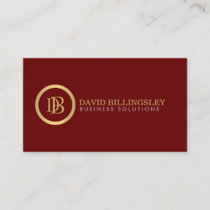 Carte De Visite Logo professionnel de monogramme en or de Faux