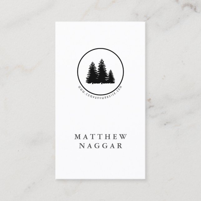 Carte De Visite Logo professionnel des pins (Devant)