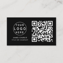 Logo professionnel du code QR | Noir moderne profe