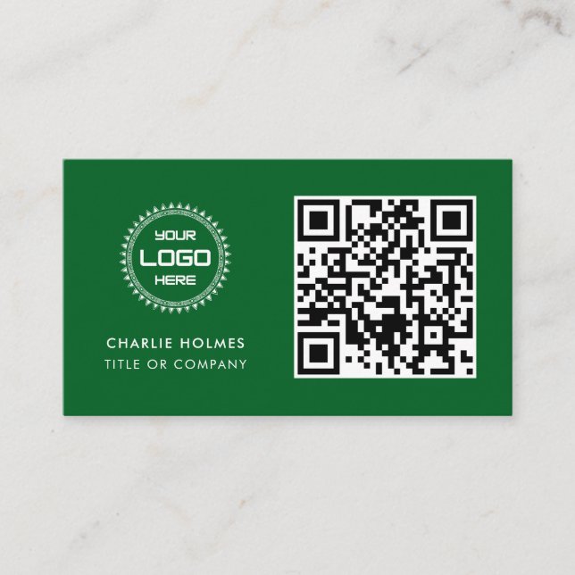 Carte De Visite Logo professionnel du code QR | Professionnel et m (Devant)