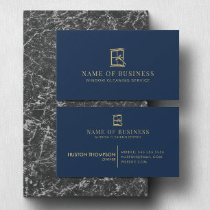 Carte De Visite Logo Professionnel du service de nettoyage de fenê