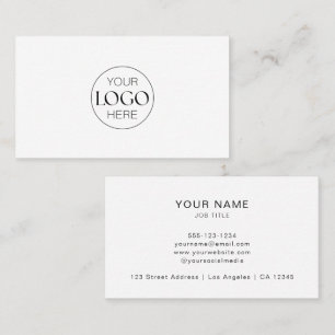 Carte De Visite Logo Professionnel Entreprise Minimaliste Moderne