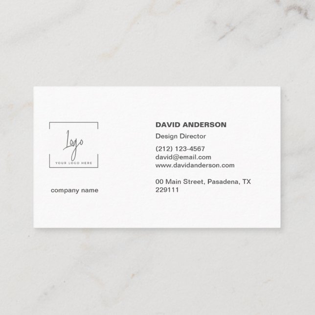 Carte De Visite Logo Professionnel Entreprise Moderne Design noir (Dos)