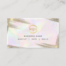 Logo Professionnel Holographique Faux Gold Luxe