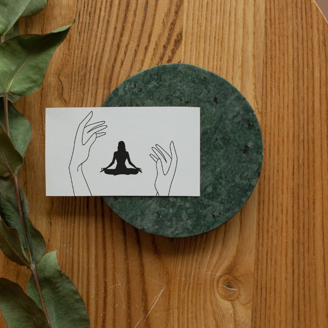 Carte De Visite Logo professionnel minimal spirituel Yoga (Créateur téléchargé)