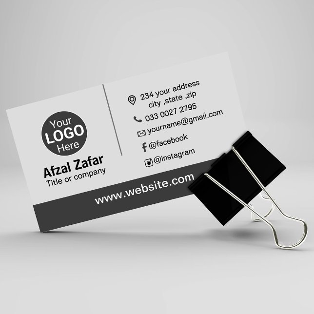 Carte De Visite Logo professionnel moderne, adresse de nom (Créateur téléchargé)