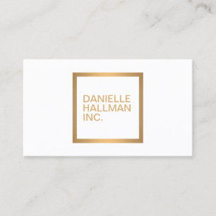 Carte De Visite Logo professionnel moderne de nom d'or