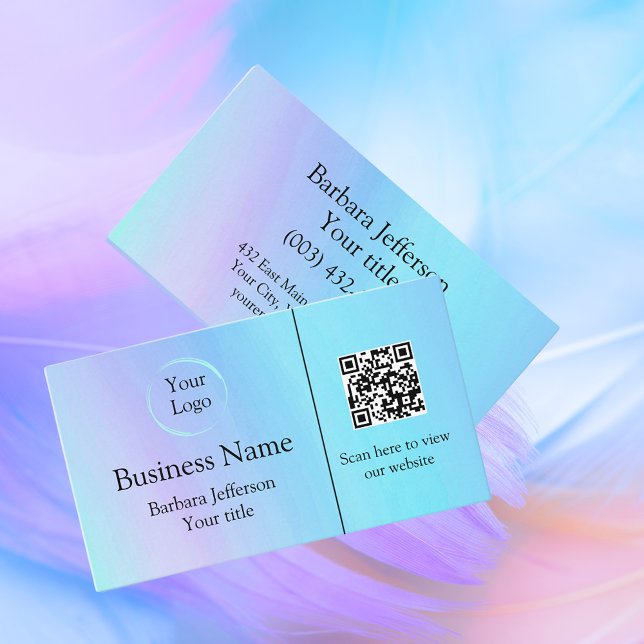 Carte De Visite Logo professionnel moderne et code QR (Créateur téléchargé)
