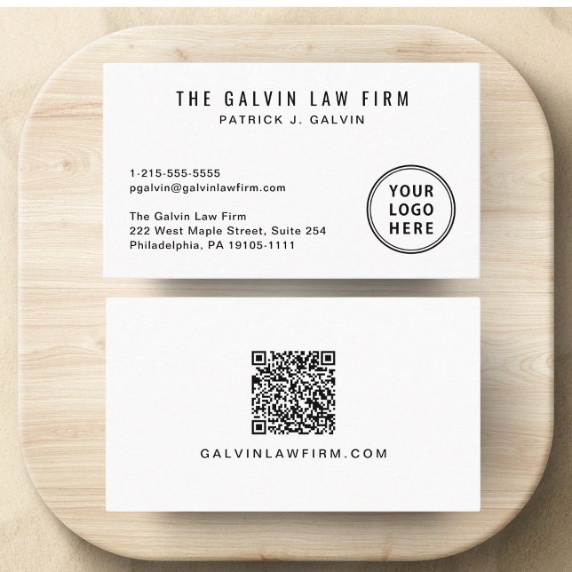 Carte De Visite Logo professionnel QR Code Entreprise Employé (Capture attention, make connections, and leave a lasting impression with our modern QR business card)