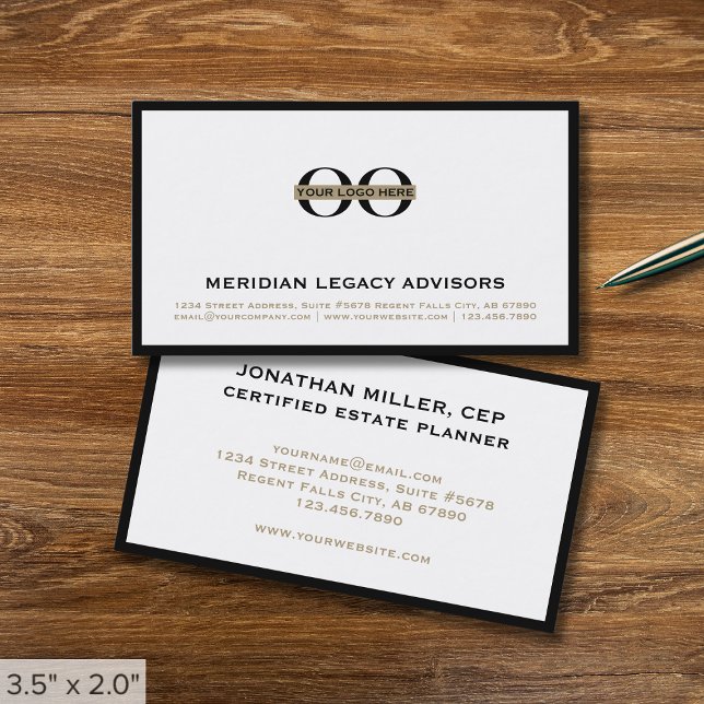 Carte De Visite Logo professionnel simple (Créateur téléchargé)