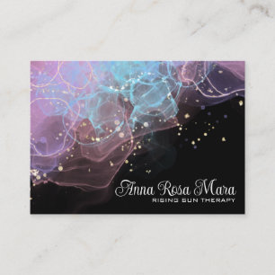 Carte De Visite *~* Logo QR AP46 Elegant Ethereal Parties scintill