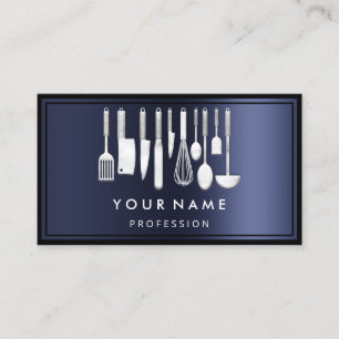 Carte De Visite Logo QR CODE Personnalisé Restaurant Cuisine Chef 